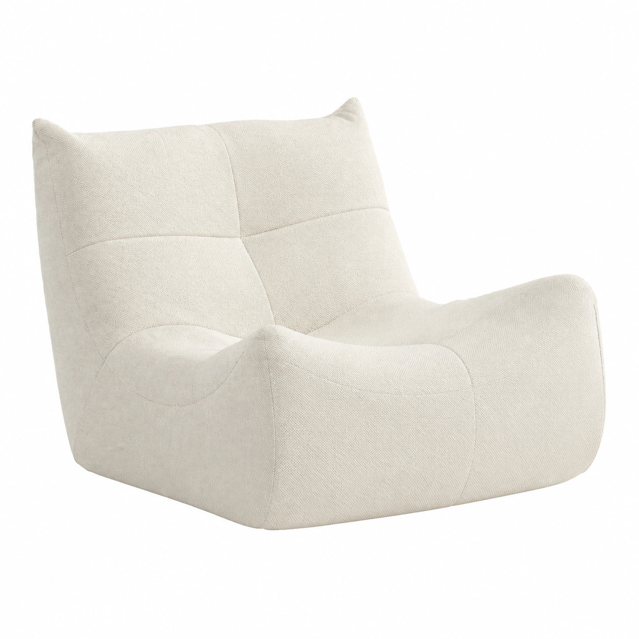 XXL Sitzsack Loungebag mit Memory-Schaum für Wohnzimmer und Schlafzimmer, Beige