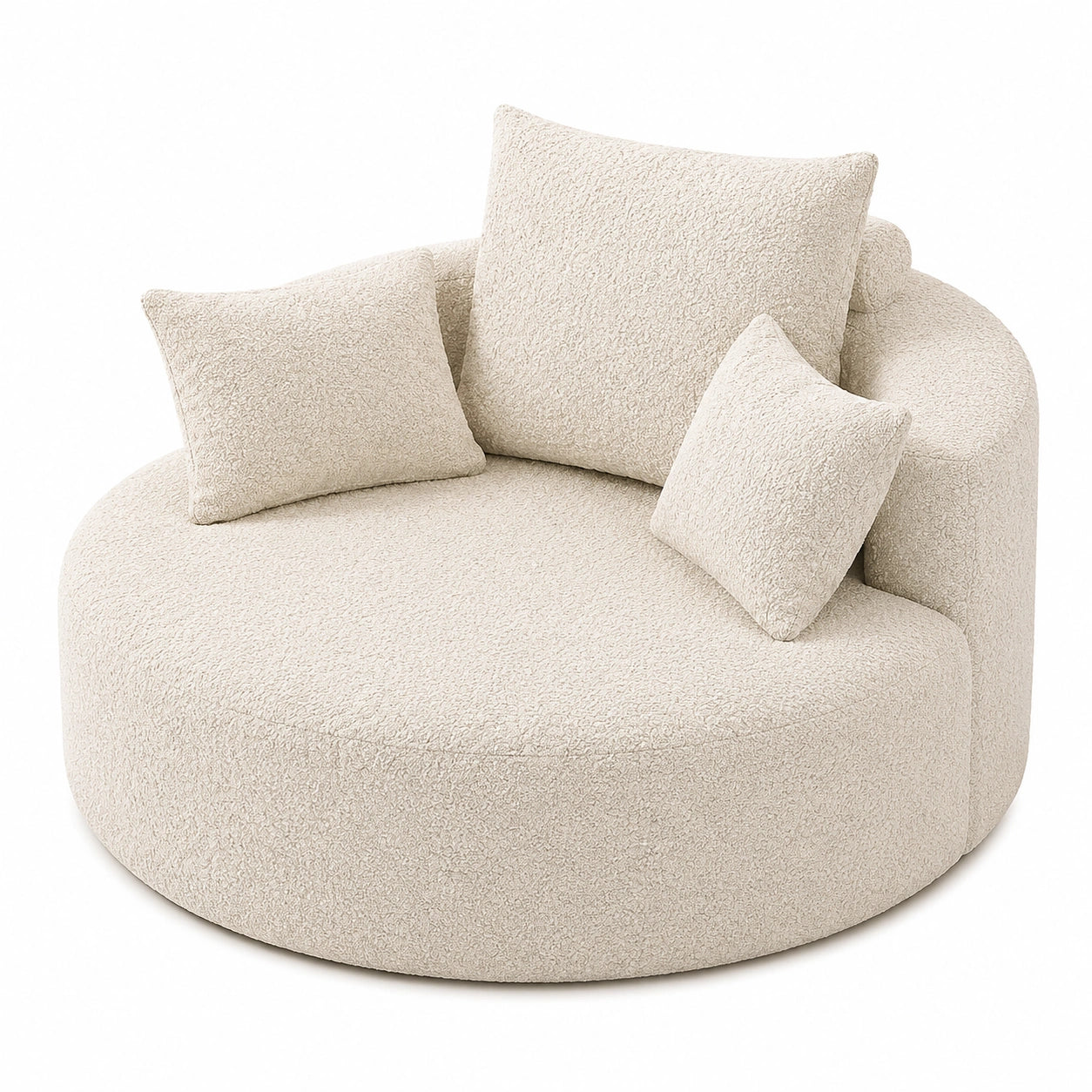 Bladez Komfortables Chenille Schlafsofa und Relaxliege, Montagefreies Chaiselongue für modernes Wohnzimmer & Apartment (Khaki)