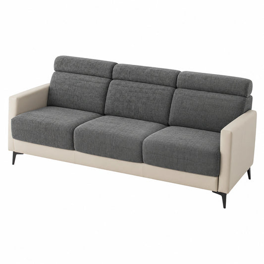 Elastischer Sofabezug für Wohnwagenpolster, Passend für 1 bis 4-Sitzer, Strapazierfähig für Haustiere, Größe L: 135-165cm, B: 65-95cm, Farbe Grau
