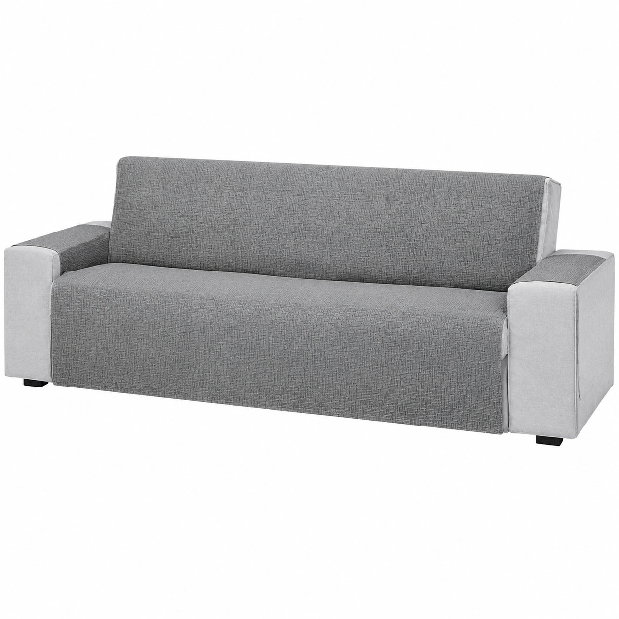 EYSA Premium Sofahusse für 4-Sitzer, schmutzabweisend, grau, Modell Genna