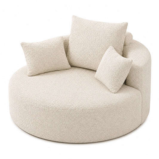 Bladez Komfortables Chenille Schlafsofa und Relaxliege, Montagefreies Chaiselongue für modernes Wohnzimmer & Apartment (Khaki)